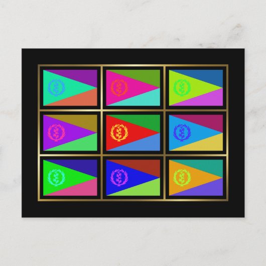 Carte postale Erythrée Multihue Flags (Devant)