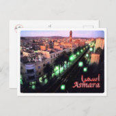 Carte Postale Erythrée - Nuit d'Asmara - (Devant / Derrière)