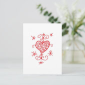 Carte Postale Erzulie Red Heart Veve Voodoo Hoodoo Love Sigil (Debout devant)