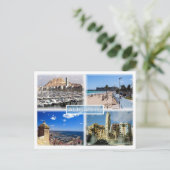 Carte Postale ES Alicante - Skyline - Plage de Postiguet - Expli (Debout devant)