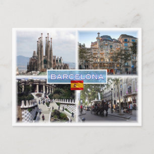 Carte Postale ES Barcelona - Sagrada Familia - Casa Batllo