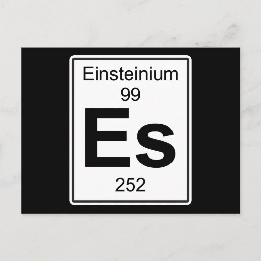 Carte Postale Es - Einsteinium (Devant)