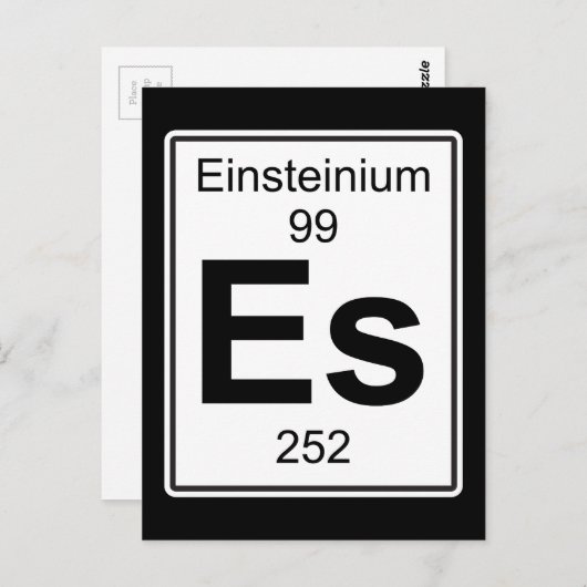 Carte Postale Es - Einsteinium (Devant / Derrière)