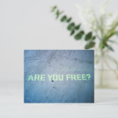 Carte Postale Es-tu libre ? (Debout devant)