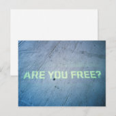 Carte Postale Es-tu libre ? (Devant / Derrière)