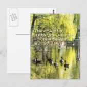 Carte Postale Ésaïe 26-3 Tu le garderas en paix parfaite (Devant / Derrière)