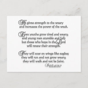 Carte Postale Ésaïe 40:29-31