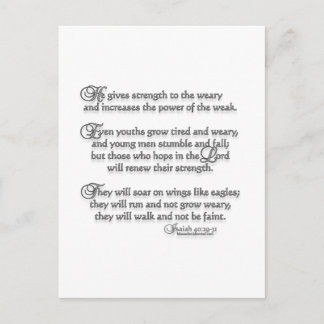 Carte Postale Ésaïe 40:29-31