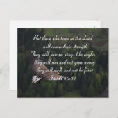 Carte Postale Ésaïe 40:31 - Ils Seront Tournés Sur Des Ailes Com (Devant / Derrière)