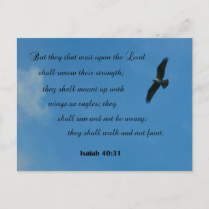 Carte Postale Ésaïe 40:31 Mais ceux qui attendent sur le Seigneu