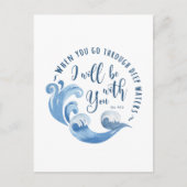 Carte Postale Esaïe 43:2 Vagues océaniques (Devant)