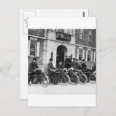 Carte Postale Escadron de moto, début des années 1900 (Devant / Derrière)