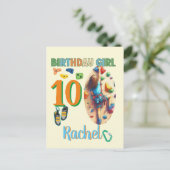 Carte Postale Escalade Anniversaire Fille Aventureuse Prête à l' (Debout devant)