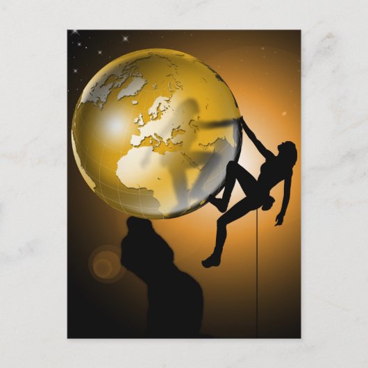 Carte Postale Escalade dans le monde (Devant)