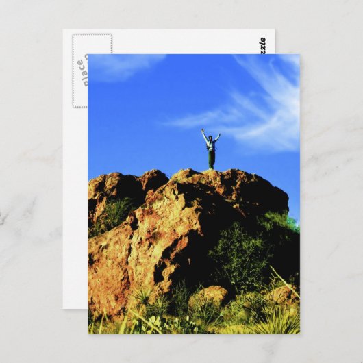 Carte postale Escalade du désert (Devant / Derrière)