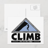 Carte Postale Escalade rocheuse (Devant / Derrière)