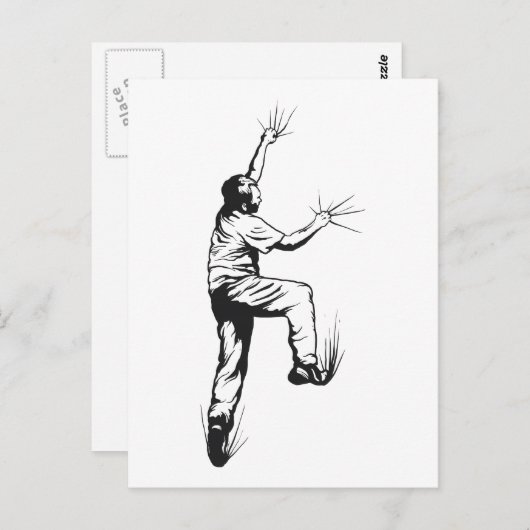 Carte Postale Escalade rocheuse (Devant / Derrière)