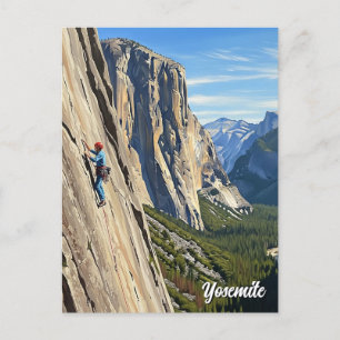Carte Postale Escalade rocheuse au parc national Yosemite
