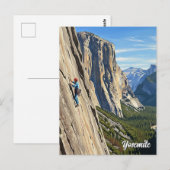Carte Postale Escalade rocheuse au parc national Yosemite (Devant / Derrière)
