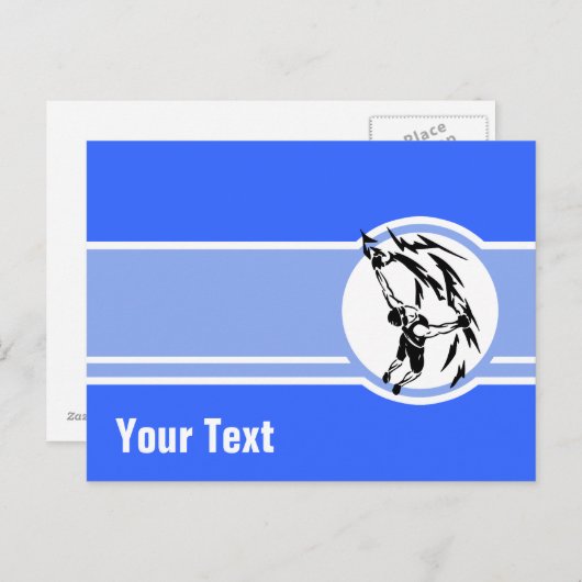 Carte Postale Escalade rocheuse ; Bleu (Devant / Derrière)