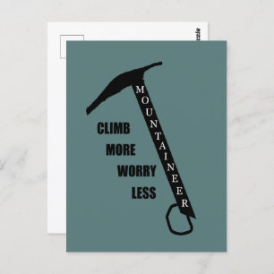 Carte Postale Escalade rocheuse motivationnelle