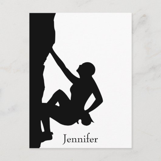 Carte Postale Escalade rock Silhouette (Devant)
