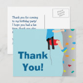 Carte Postale Escalade Rock Wall Anniversaire Merci de fête (Devant / Derrière)