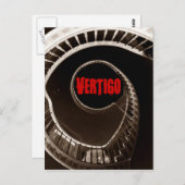 Carte Postale Escalier circulaire foncé Vertigo Hitchcock (Devant / Derrière)
