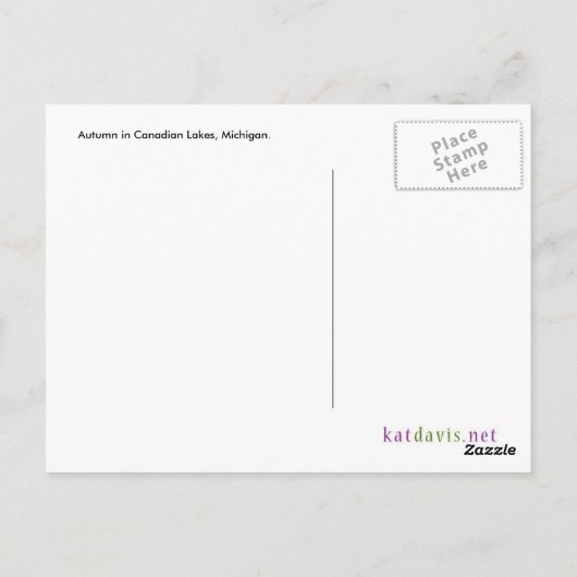 Carte Postale Escalier d'automne (Dos)