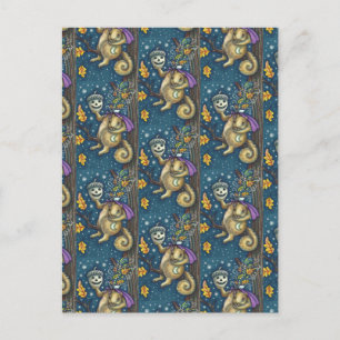 CARTE POSTALE ESCALIER DE COUCHER HOLLOW & ACORN, FUNNY HALLOWEE