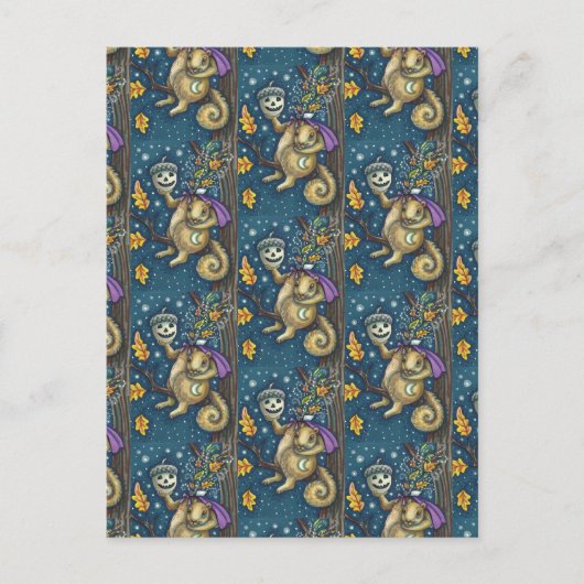 CARTE POSTALE ESCALIER DE COUCHER HOLLOW & ACORN, FUNNY HALLOWEE (Devant)