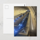Carte Postale Escalier du métro de Washington (Devant / Derrière)