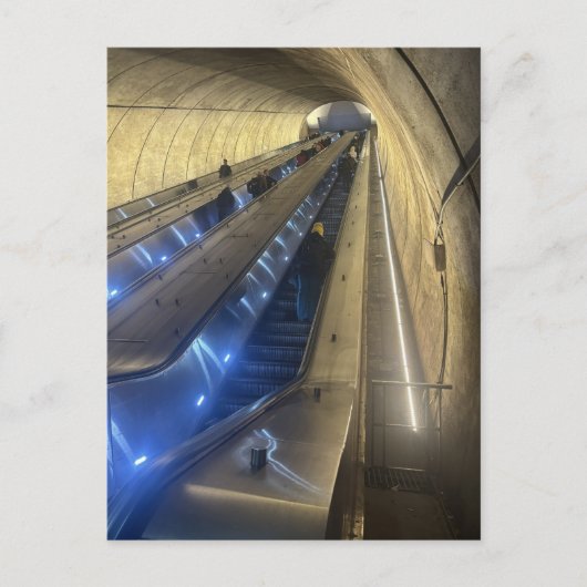 Carte Postale Escalier du métro de Washington (Devant)