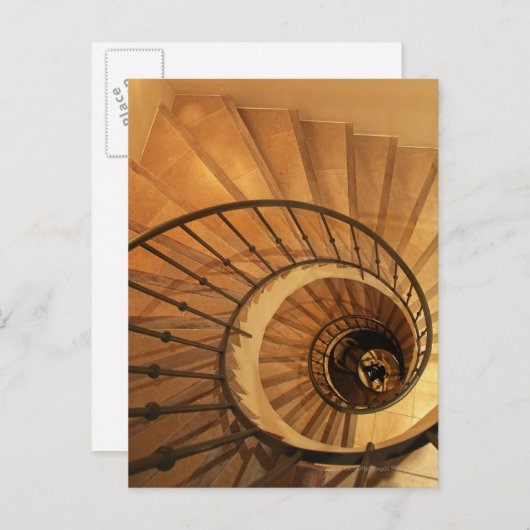 Carte Postale Escalier en spirale (Devant / Derrière)