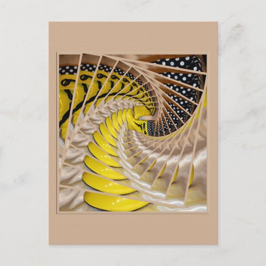 Carte Postale Escalier en spirale de tranches de citron avec des (Devant)