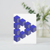 Carte Postale Escalier impossible de l'illusion optique Carré (Debout devant)