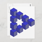 Carte Postale Escalier impossible de l'illusion optique Carré (Devant / Derrière)