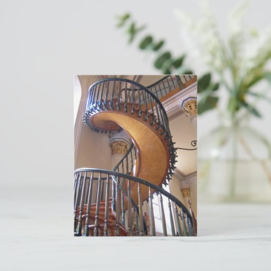 Carte Postale Escalier Miraculeux, chapelle Loretto Père Noël Fe (Debout devant)