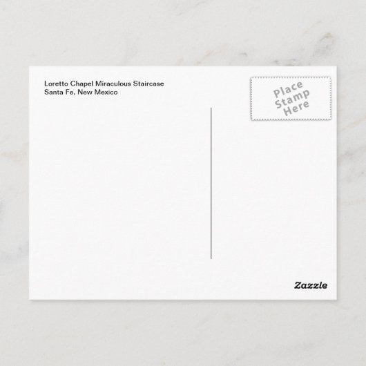 Carte Postale Escalier Miraculeux, chapelle Loretto Père Noël Fe (Dos)