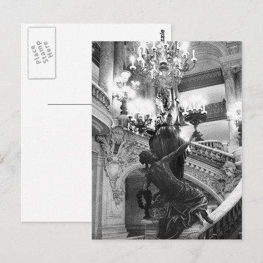 Carte Postale Escalier Opéra (Devant / Derrière)