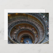 Carte Postale Escalier spiral du Musée du Vatican (Devant / Derrière)