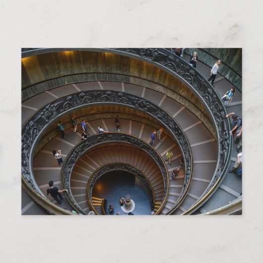 Carte Postale Escalier spiral du Musée du Vatican (Devant)