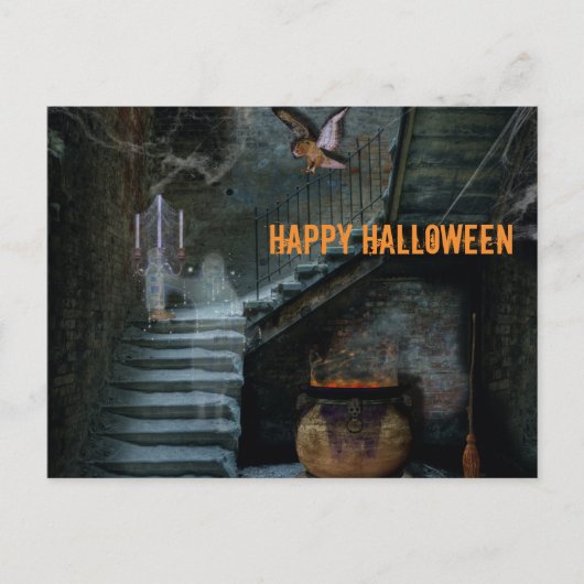 Carte Postale Escalier suspendu Halloween (Devant)