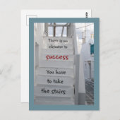 Carte Postale Escaliers de Mykonos. Il n'y a pas d'ascenseur pou (Devant / Derrière)