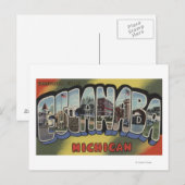 Carte Postale Escanaba, Michigan - Scènes de grandes lettres (Devant / Derrière)