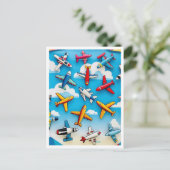 CARTE POSTALE " ESCAPADE AÉRIENNE " (Debout devant)