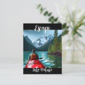 Carte Postale Escapade Dans La Nature Thème Kayak (Debout devant)