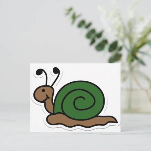 Carte Postale escargot (Debout devant)