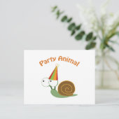 Carte Postale Escargot animal de fête (Debout devant)
