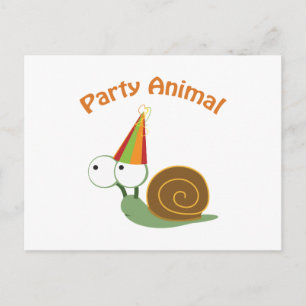 Carte Postale Escargot animal de fête